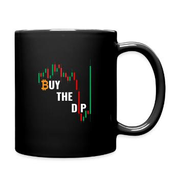 buy the dip Bitcoin Crypto currency - Full Colour Mug - black - Right