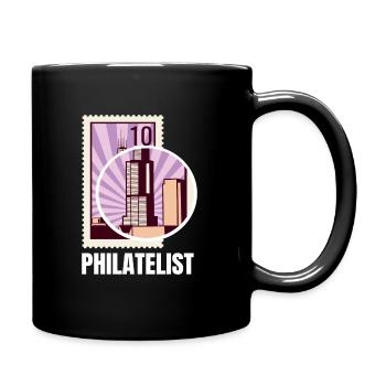 Philatelist Stamp Collection - Full Colour Mug - black - Right