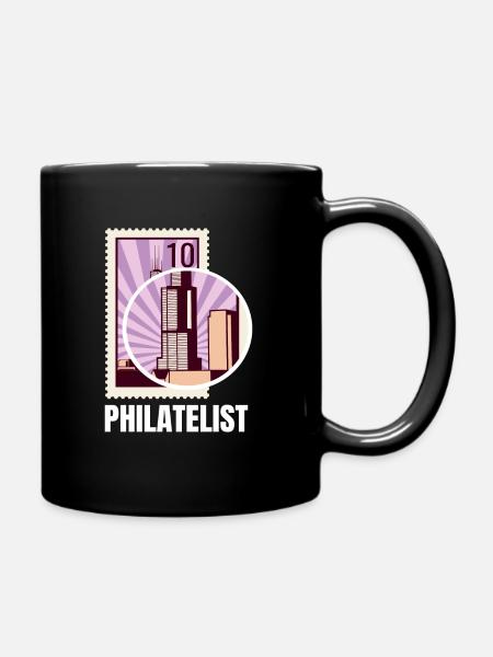 Collection de timbres philatélistes - Mug uni - noir