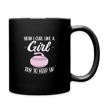 Curling Gift Ideas | Curler Winter Sports Curling - Full Colour Mug - black - Right