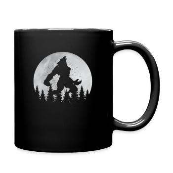 Werwolf Moon Full Moon Werwolf Howling Werwolf - Tasse einfarbig - Schwarz - Rechts