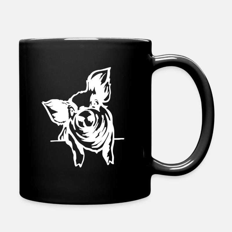 pig - Full Colour Mug - black