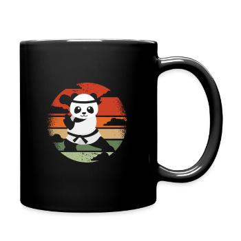 Karate Kung Fu Panda Kreis Des Lebens Meister Nie - Tasse einfarbig - Schwarz - Rechts