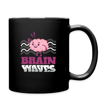 Brain Waves Brain Neurologist Science - Full Colour Mug - black - Right