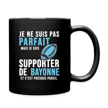 supporter rugby stade Bayonne club rugby Bayonnais - Mug uni - noir - Droite