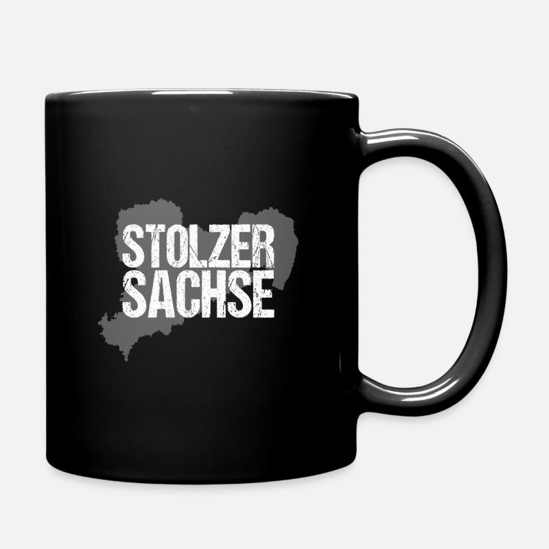 Stolzer Sachse Ostdeutschland Sachsen Ossi - Tasse einfarbig - Schwarz