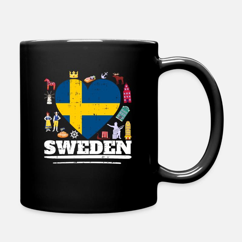 Schweden - Tasse einfarbig - Schwarz
