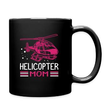 Helikopter Mom Muttertag Mama Geschenk Hubschraube - Tasse einfarbig - Schwarz - Rechts