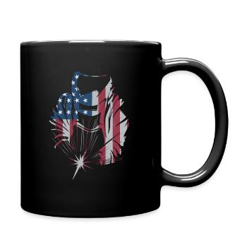 Schweißer Metallbauer - Tasse einfarbig - Schwarz - Rechts