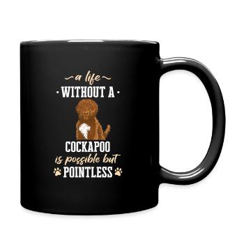 Cockapoo Dog - Full Colour Mug - black - Right