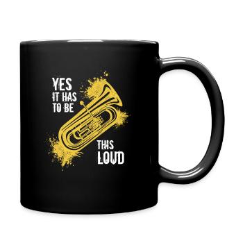 Tuba Tubist - Tasse einfarbig - Schwarz - Rechts
