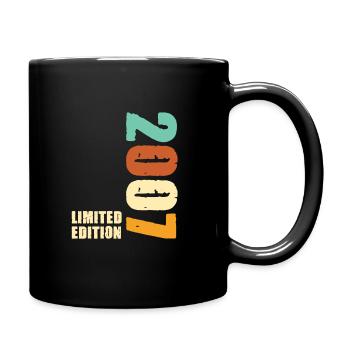 2007 Limited Edition 2007 Geboren Geburtstag - Tasse einfarbig - Schwarz - Rechts