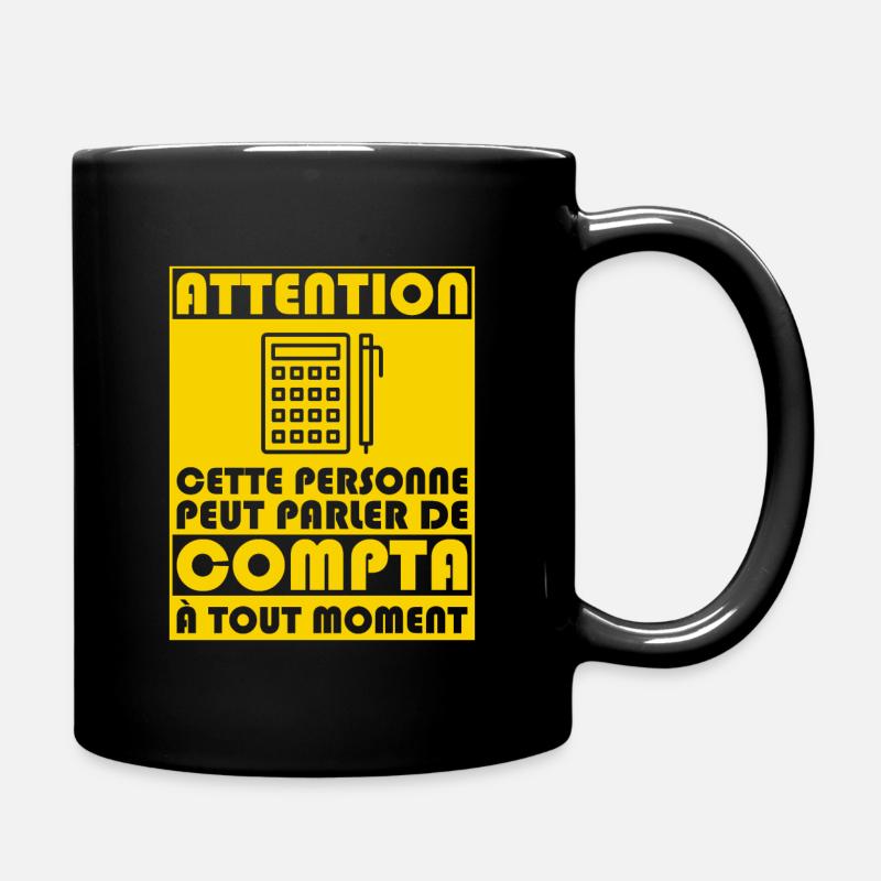 Humour Compta Comptabilité Collègue Stagiaire - Mug uni - noir