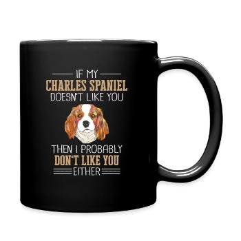 Charles Spaniel Chien - Mug uni - noir - Droite