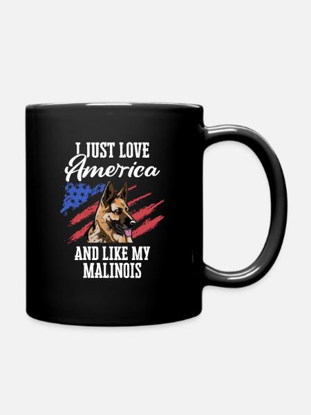 Malinois Hund - Tasse einfarbig - Schwarz