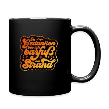 PLATTDEUTSCHER SPRUCH - Tasse einfarbig - Schwarz - Rechts
