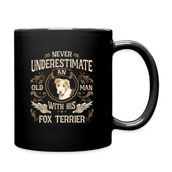 Chien Fox Terrier - Mug uni - noir - Droite