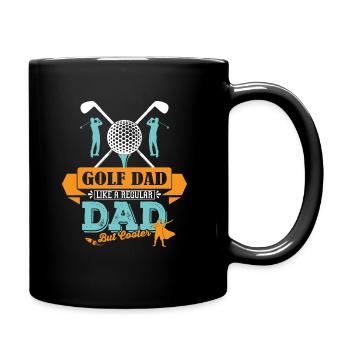 Golf Vater Papa cooler - Tasse einfarbig - Schwarz - Rechts