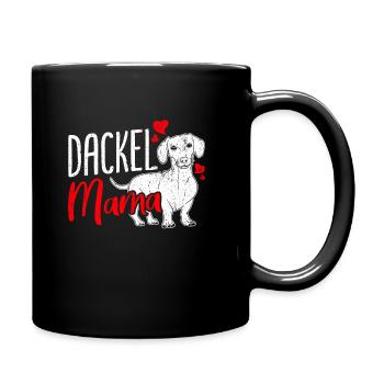 Dackel Mama Hundeliebhaber Dachshund Muttertag Dac - Tasse einfarbig - Schwarz - Rechts
