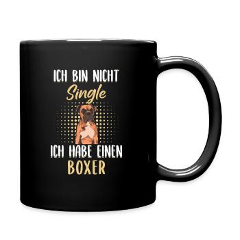 Deutscher Boxer Hund Hundehalter Hunde Boxer - Tasse einfarbig - Schwarz - Rechts