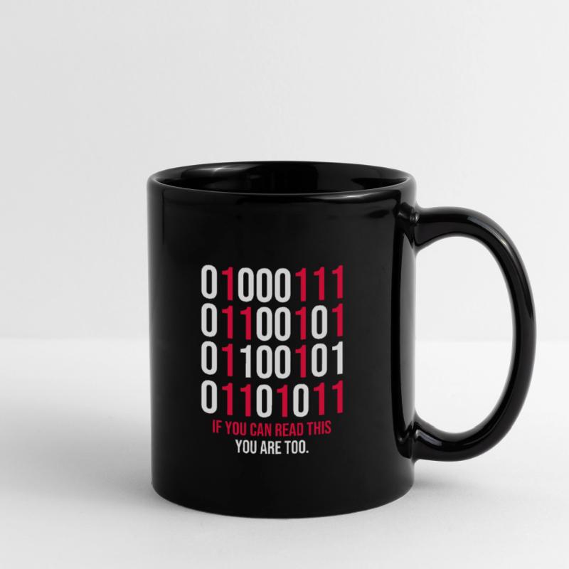 Funny Binary Codes Programmer Tasse einfarbig