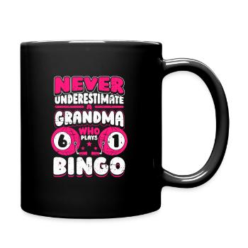 Bingo Glücksspiel Lotterie Bingo Spieler - Tasse einfarbig - Schwarz - Rechts