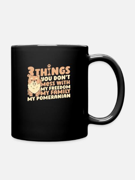 Pomeranian Hund Hundehalter - Tasse einfarbig - Schwarz