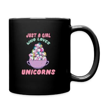 Licorne magique Juste une fille qui aime les licornes - Mug uni - noir - Droite