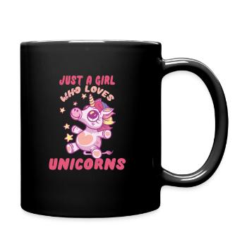 Licorne magique Juste une fille qui aime les licornes - Mug uni - noir - Droite