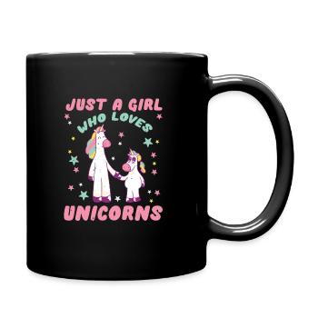 Licorne magique Juste une fille qui aime les licornes - Mug uni - noir - Droite