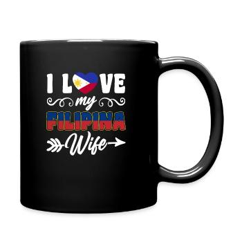 I Love My Filipina Wife Philippines - Tasse einfarbig - Schwarz - Rechts