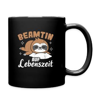 Beamtin auf Lebenszeit - Beamtin Kaffee Job Gesche - Tasse einfarbig - Schwarz - Rechts