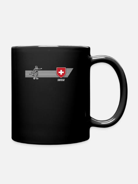 Schweiz Nati Eidgenossen Patriotismus Fussball Fan - Tasse einfarbig - Schwarz