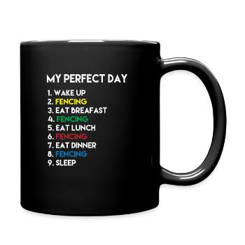 Wake-Up Fencing - Tasse einfarbig - Schwarz - Rechts