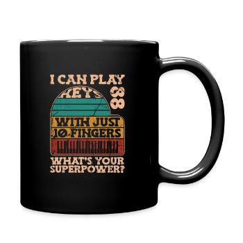 Piano Klavier Instrument de piano - Mug uni - noir - Droite
