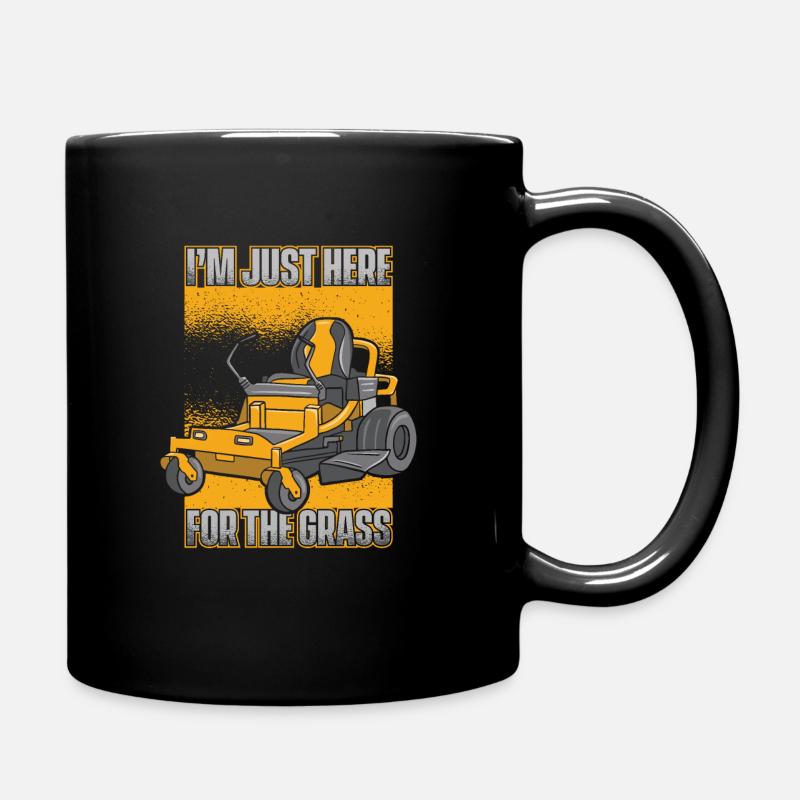 Lawn Mower Lawn Mower Garden - Full Colour Mug - black