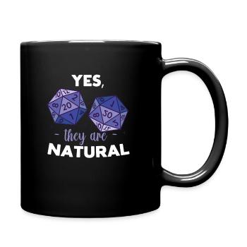 Funny Board Game Yes They Are Natural - Tasse einfarbig - Schwarz - Rechts