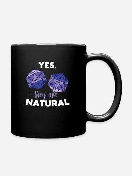 Funny Board Game Yes They Are Natural - Tasse einfarbig - Schwarz