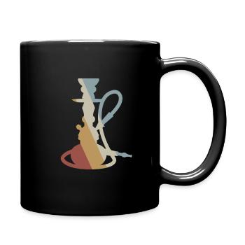 Wasserpfeife Retro Style Vintage - Tasse einfarbig - Schwarz - Rechts