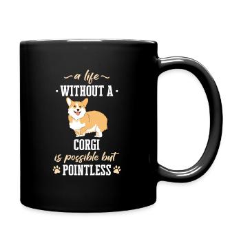 Pembroke Welsh Corgi Chiens Chiens - Mug uni - noir - Droite