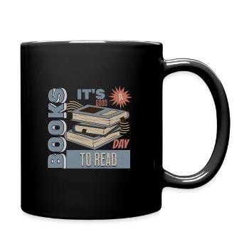 It's A Good Day To Read A Book - Reading Books - Full Colour Mug - black - Right