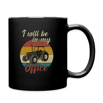 Je veux être dans mon bureau / Traktor - Mug uni - noir - Droite