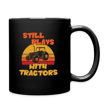 Joue toujours avec Tractors / Traktor - Mug uni - noir - Droite