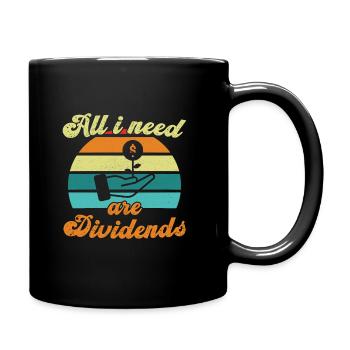 Tout ce dont j’ai besoin, ce sont des dividendes / actions - Mug uni - noir - Droite