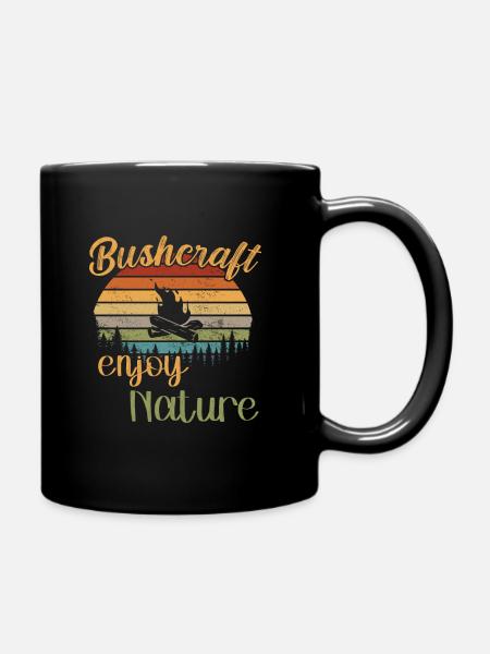 Bushcraft Enjoy Nature / Bushcraft - Tasse einfarbig - Schwarz