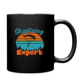 Skydiving Expert / Fallschirmspringen - Full Colour Mug - black - Right