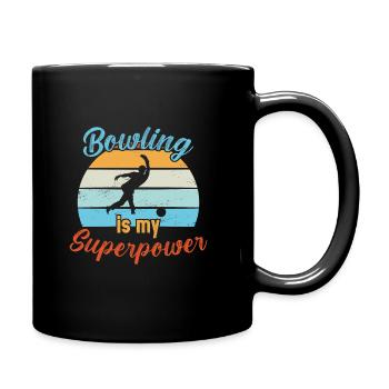 Bowling est mon superpouvoir / Bowling - Mug uni - noir - Droite