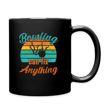 Bowling peut réparer n’importe quoi / Bowling - Mug uni - noir - Droite