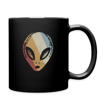 Alien Retro Style Vintage - Full Colour Mug - black - Right