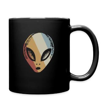 Alien Retro Style Vintage - Full Colour Mug - black - Right